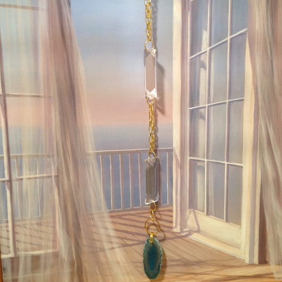 Handcrafted Other - Blue Onyx & Crystal Suncatcher